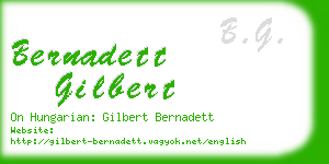 bernadett gilbert business card